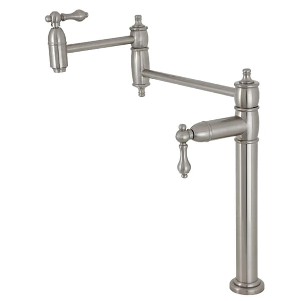 Kingston Brass Deck Mount Pot Filler, Brushed Nickel KS3708AL - main